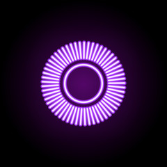 the sun neon icon. Elements of Cartooning space set. Simple icon for websites, web design, mobile app, info graphics