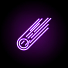 meteorite neon icon. Elements of Cartooning space set. Simple icon for websites, web design, mobile app, info graphics