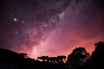 Fototapeta premium night sky with clouds and stars