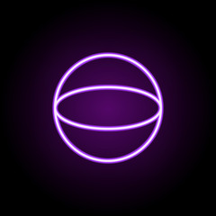 3d cube neon icon. Elements of Geometric figures set. Simple icon for websites, web design, mobile app, info graphics