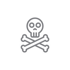 Skull icon. Element of beach holiday icon. Thin line icon for website design and development, app development. Premium icon