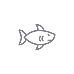 Shark icon. Element of beach holiday icon. Thin line icon for website design and development, app development. Premium icon