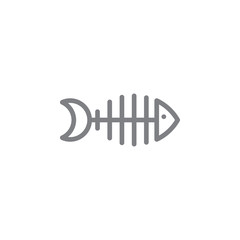 Fishbone icon. Element of beach holiday icon. Thin line icon for website design and development, app development. Premium icon