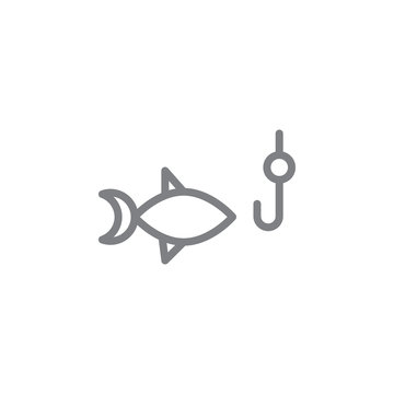 Fishing icon. Element of beach holiday icon. Thin line icon for website design and development, app development. Premium icon