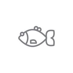 Fish icon. Element of beach holiday icon. Thin line icon for website design and development, app development. Premium icon