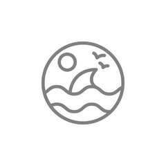 Shark, sea icon. Element of beach holiday icon. Thin line icon for website design and development, app development. Premium icon