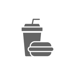 Music festival, burger, drink, fast food icon. Element of music festival icon. Premium quality graphic design icon. Signs and symbols collection icon