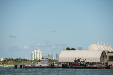 Stock image tug boats Port Miami FL USA