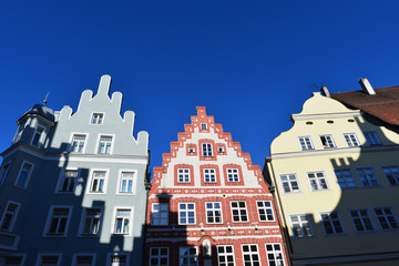 Fototapeta premium Denkmalgeschützte Architektur in Landshut-Altstadt