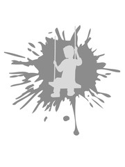 schaukel graffiti tropfen spritzer klecks silhouette einsam traurig langweilig alleine junge spielplatz schwingen spaß sitzen spielen kind kinder draußen garten eltern familie hängen clipart design co