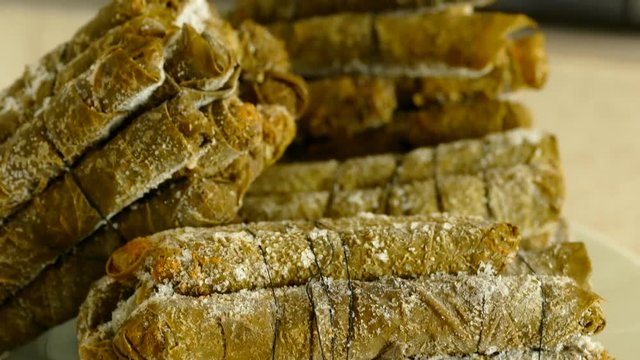 foods in the freezer, grape leaves wrap, stuffed leaves, middle east dishes,
