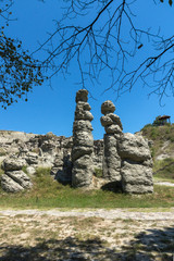 Landscape with Rock formation The Stone Dolls of Kuklica near town of Kratovo, Republic of North Macedonia