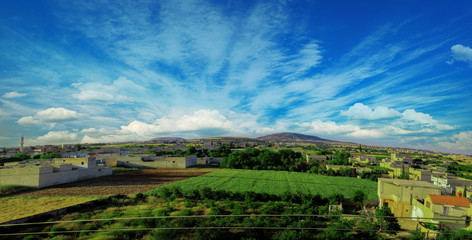 Panoramic landscape in Syria