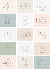 Naklejka premium Logo design set