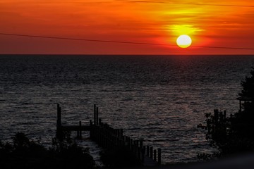Ocracoke Island Sunset over the Sound 