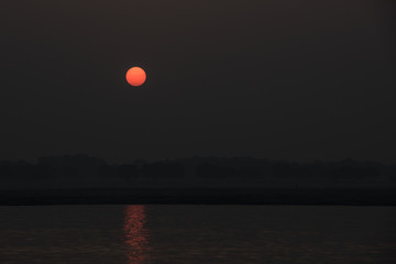 Everyday life in Varanasi, Ganges river, India