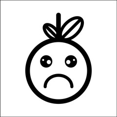 Emoticon icon line vector