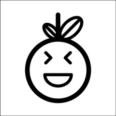 Emoticon icon line vector