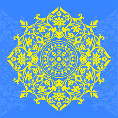 Ornament Vector element, Ornate floral Eastern style Pattern india