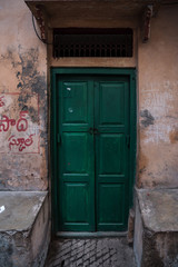 Colourful door in Varanasi in India