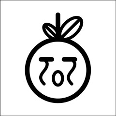 Emoticon icon line vector