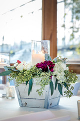 bouquet of flowers on table