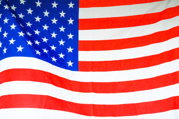 Fototapeta premium America flag waving with the wind for memorial day.