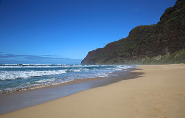 Fototapeta na wymiar Beach in Polihale SP - Kauai, Hawaii