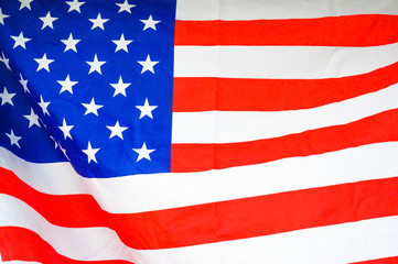 Fototapeta premium America flag waving with the wind for memorial day.