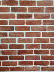 brick wall with white linner