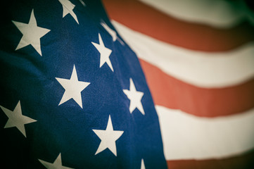 Fototapeta premium America flag waving with the wind for memorial day.