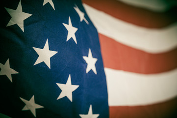 Fototapeta premium America flag waving with the wind for memorial day.