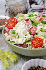 Salad of raw vegetables