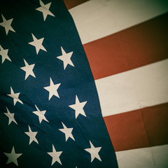 Fototapeta premium America flag waving with the wind for memorial day.