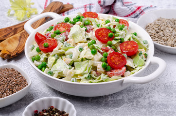 Salad of raw vegetables
