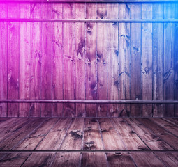 interior with neon lights