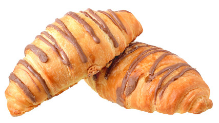 French pastry croissant isolated