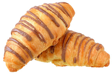 French pastry croissant isolated