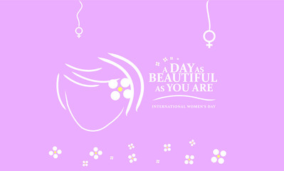 vector illustration of women day an abstract background