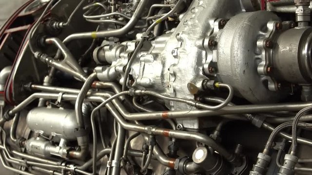 Electricity Old Motor Plane. Industrial.Silver Colour