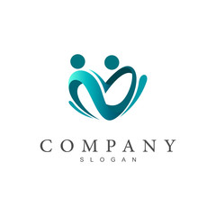 human logo, love and people, heat icon