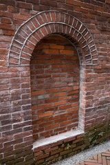A niche of the brick wall