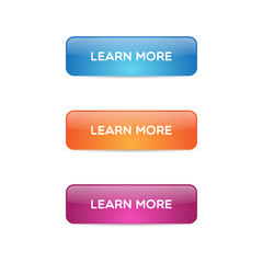 Vector Glossy Learn More Button