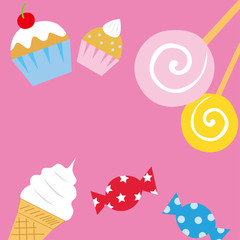 スイーツのバナー（フレーム）