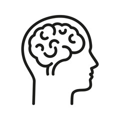 Ludzki mózg logo wektor