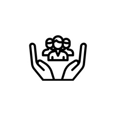 Social care vector icon illustration