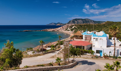 Fototapeta na wymiar Paradise Beach and Kos coastline, Greece in summer
