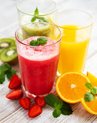 Healthy fruit smoothies