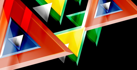 3d triangular vector minimal abstract background design, abstract poster geometric design