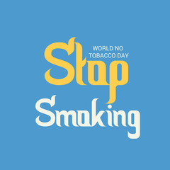 Vector illustration Of World No Tobacco Day.  